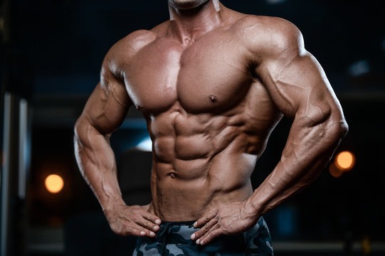 Athlete showing a lean, muscular torso